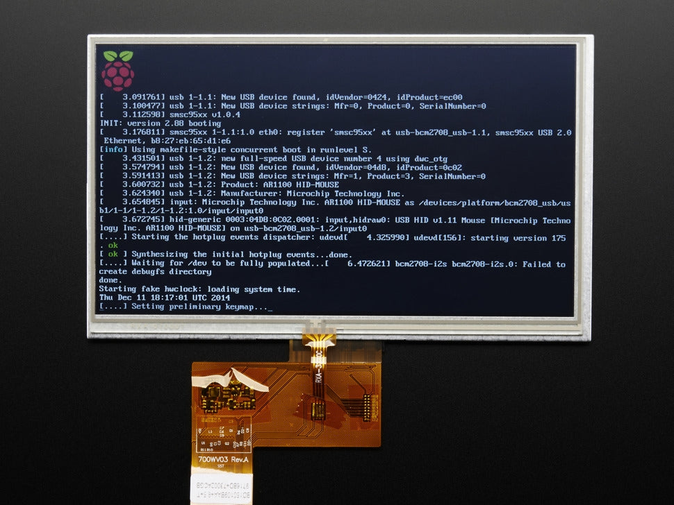 7" 40-pin TFT Display - 800x480 with Touchscreen