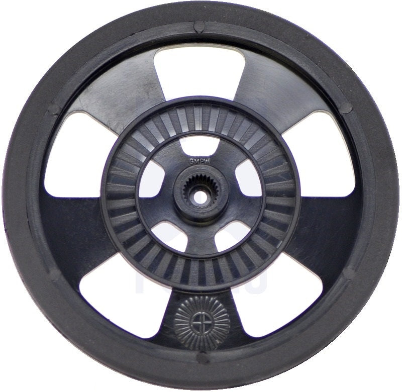 Solarbotics SW-B BLACK Servo Wheel with Encoder Stripes, Silicone Tire