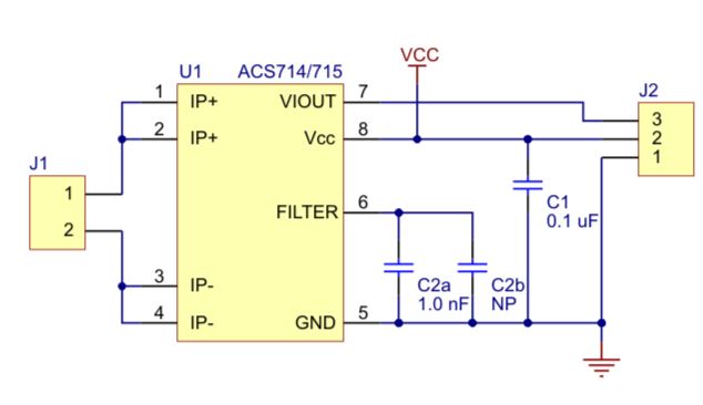ACS714 Current Sensor Carrier -5A to +5A