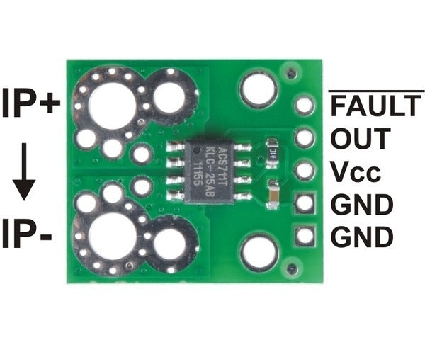 ACS711LC Current Sensor Carrier -25A to +25A