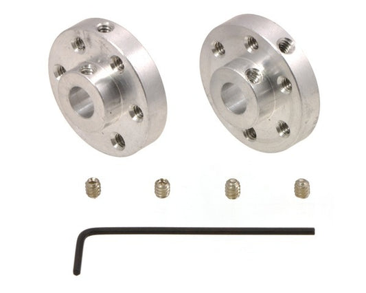 Pololu Universal Aluminum Mounting Hub for 1/4″ Shaft, M3 Holes (2-Pack)