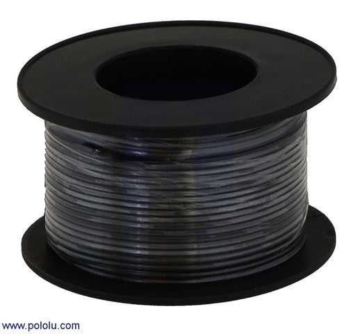 Stranded Wire: Black, 22 AWG, 50 Feet