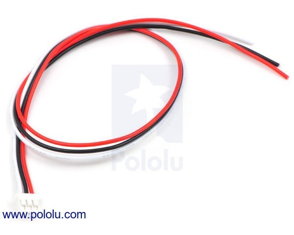 3-Pin Female JST PH-Style Cable for Sharp Distance Sensors (30cm)