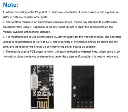 NRF24L01 2.4GHz Wireless Transceiver for Arduino