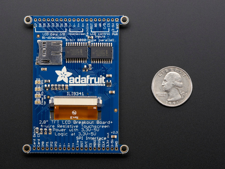 2.8" TFT LCD with Touchscreen Breakout Board w/MicroSD Socket