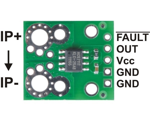 ACS711LC Current Sensor Carrier -12.5A to +12.5A