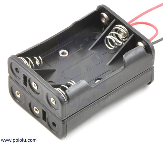 6-AAA Battery Holder, Back-to-Back