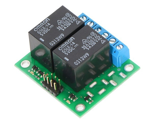 Basic 2 Channel SPDT Relay Carrier with 5VDC Relays