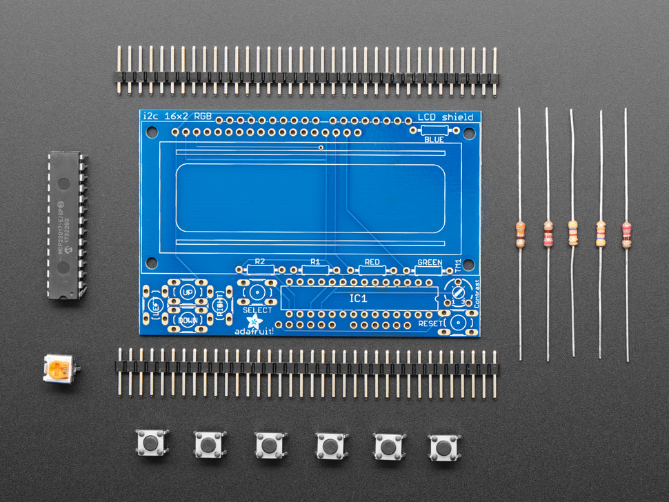 I2C Controlled + Keypad Shield Kit for 16x2 LCD