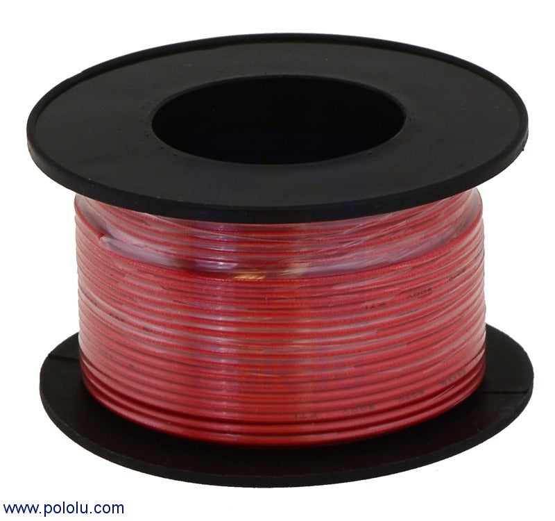 Stranded Wire: Red, 22 AWG, 50 Feet