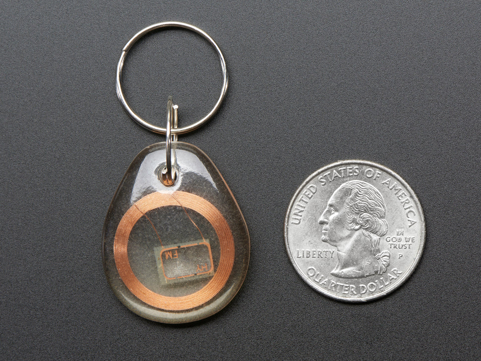 13.56MHz NFC/RFID Clear Keychain Fob