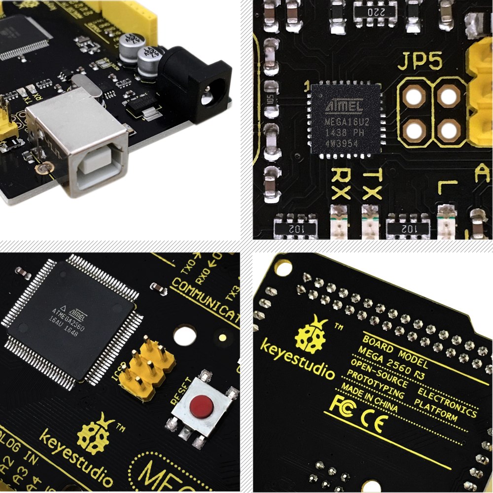 Keyestudio Arduino Mega 2560 R3 + USB Cable