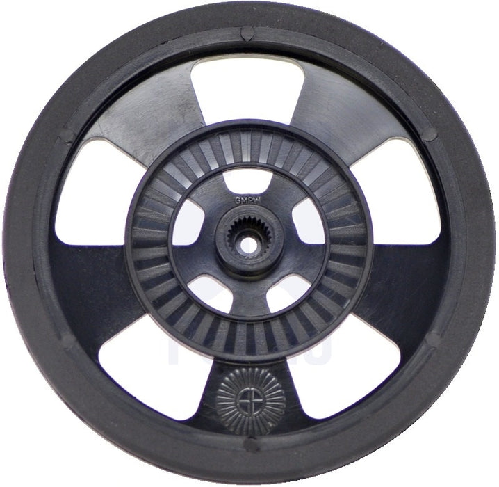 Solarbotics SW-B BLACK Servo Wheel with Encoder Stripes, Silicone Tire