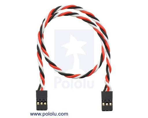 Twisted Servo Extension Cable 12" Female - Female