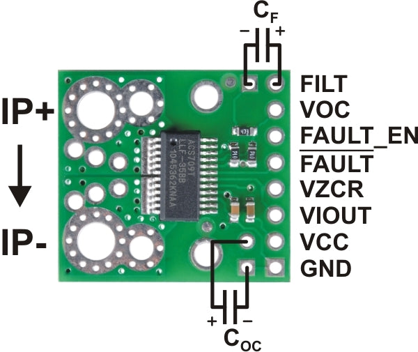 ACS709 Current Sensor Carrier -75A to +75A