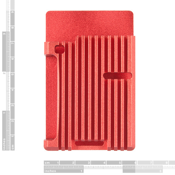 Aluminum Heatsink Case for Raspberry Pi 4 - Red