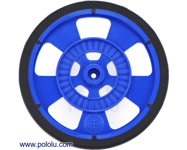 Solarbotics SW-LB BLUE Servo Wheel with Encoder Stripes, Silicone Tire