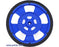 Solarbotics SW-LB BLUE Servo Wheel with Encoder Stripes, Silicone Tire
