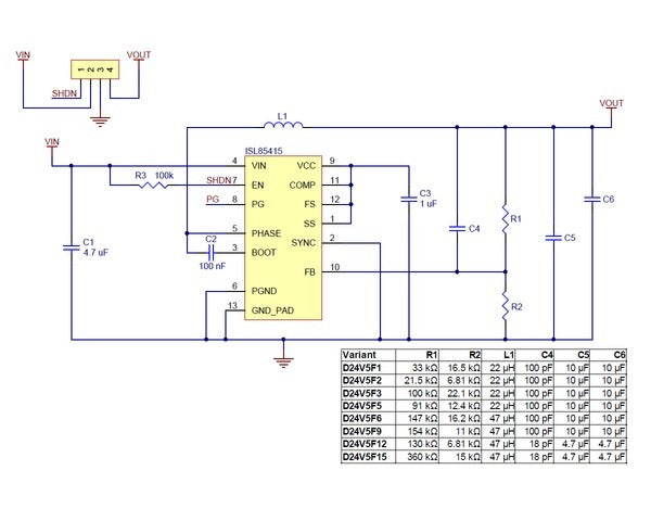 6V, 500mA Step-Down Voltage Regulator D24V5F6